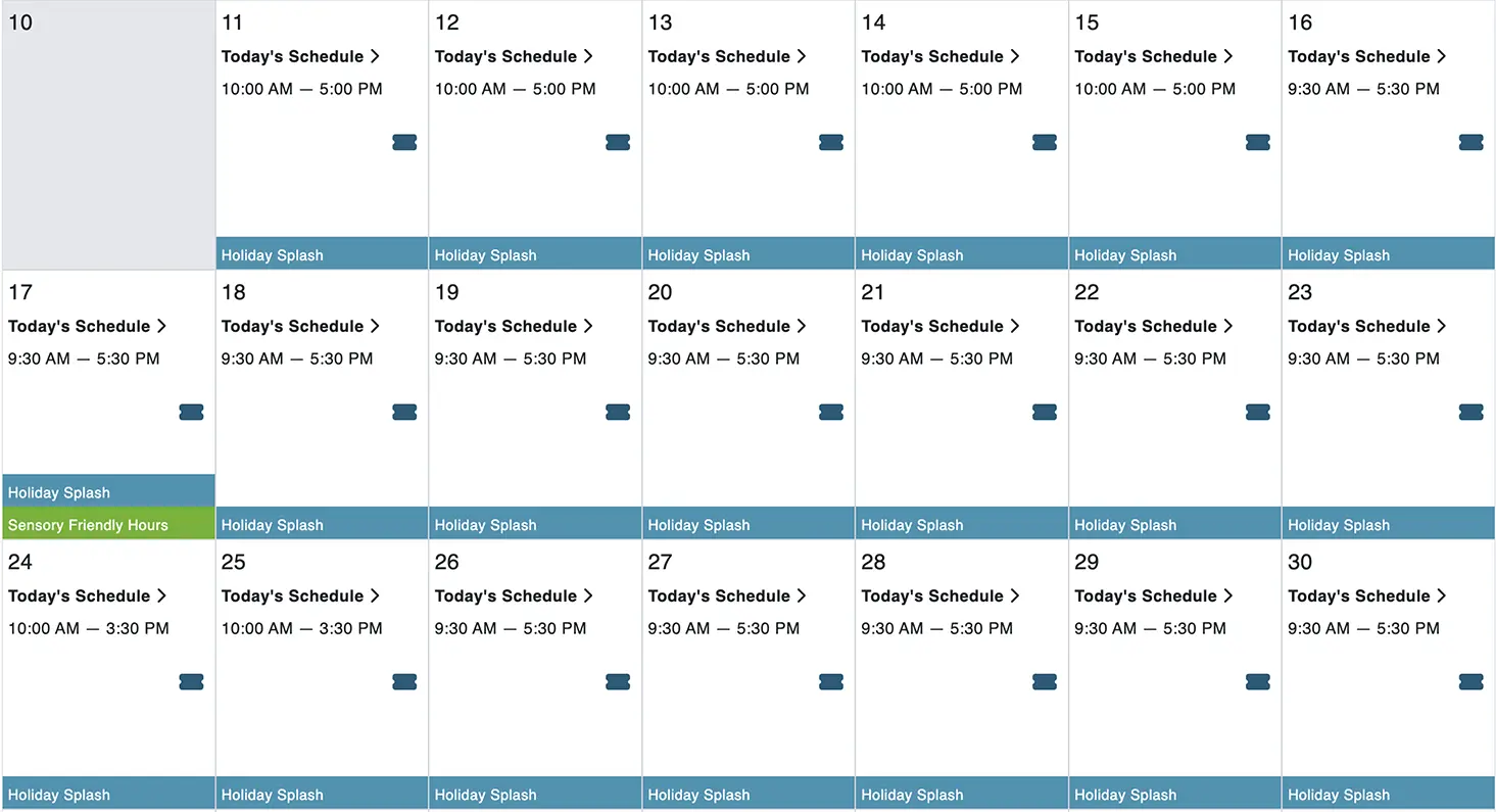 Old calendar with event information