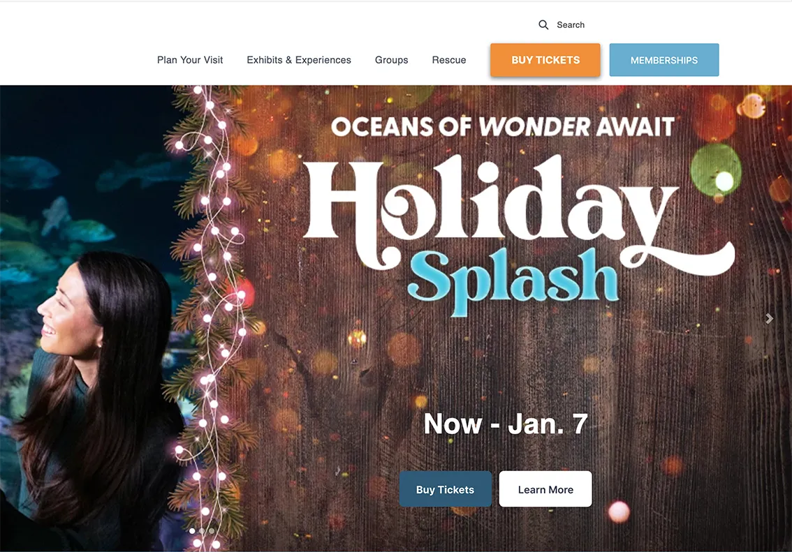 Links to Special Event: "Buy Tickets" and "Learn More"